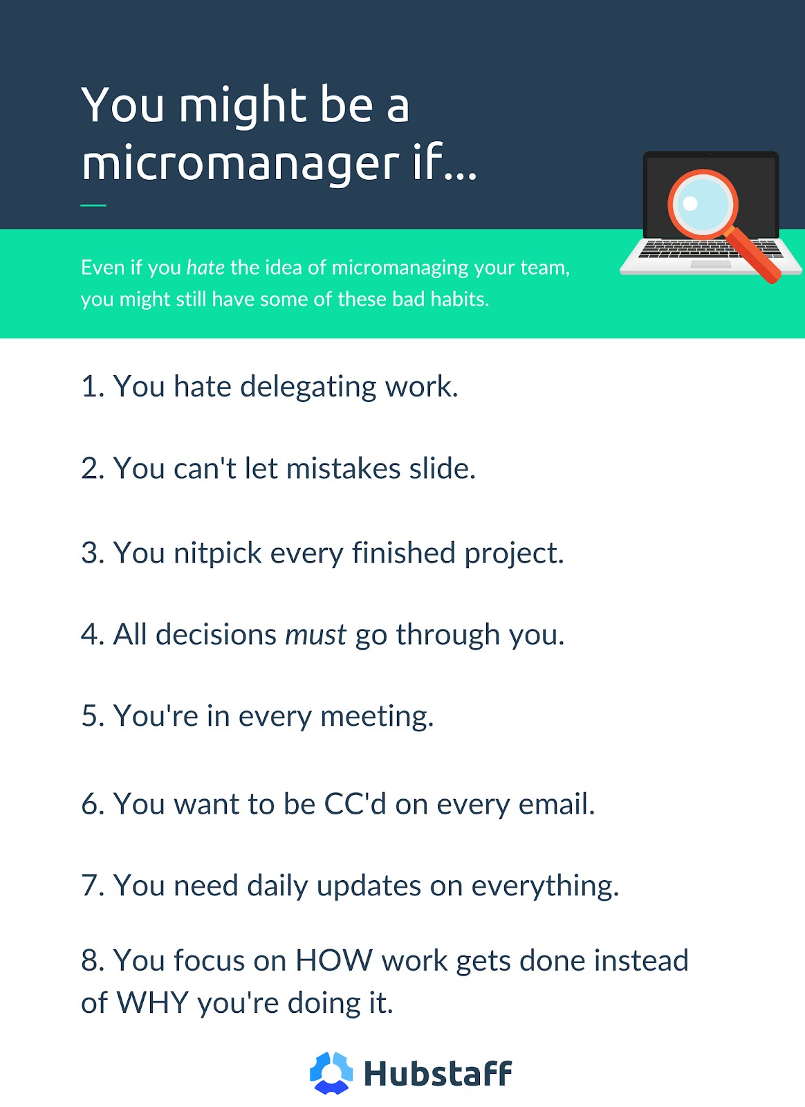 Signs of being a micromanager