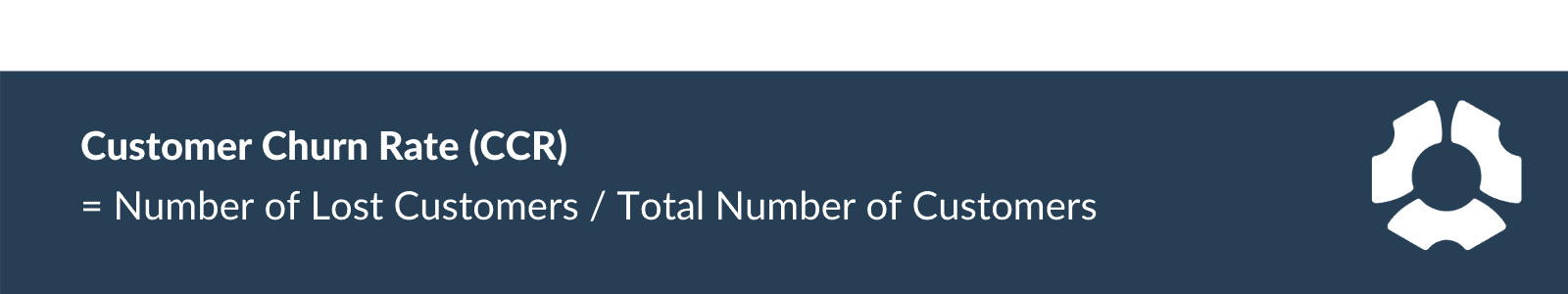 Customer churn rate (CCR) formula