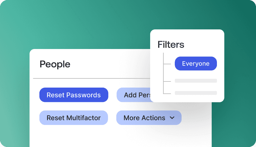 A graphic showing a user requesting that everyone take an action, specifically resetting passwords.