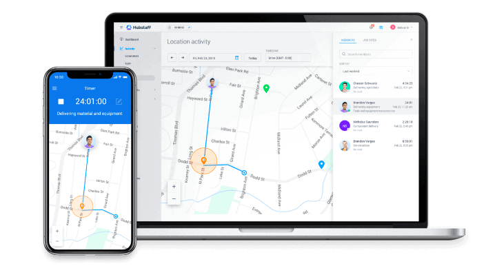 Hubstaff time tracking app for desktop and mobile